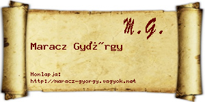 Maracz György névjegykártya