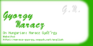 gyorgy maracz business card